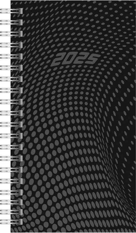 rido/idé 7014104905 Taschenkalender Modell Timing 2 (2025)| 2 Seiten = 1 Woche| A6| 176 Seiten| PP-Einband| schwarz, Buch