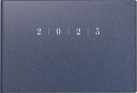 rido/idé 7017563305 Taschenkalender Modell Septimus (2025)| 2 Seiten = 1 Woche| A6 quer| 128 Seiten| Kunststoff-Einband Reflection| blau, Buch