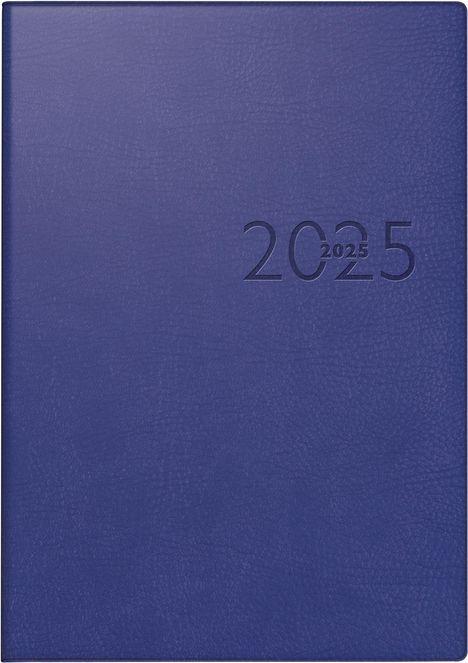 rido/idé 7023016305 Buchkalender Modell studioplan int. (2025)| 2 Seiten = 1 Woche| 168 × 240 mm| 160 Seiten| Kunstleder-Einband Prestige| blau, Buch