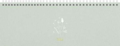 rido/idé 7036331005 Querterminbuch Modell Young Line (2025) "Wild Flowers"| 2 Seiten = 1 Woche| 297 × 105 mm| 128 Seiten| Leinen-Einband| mint, Buch