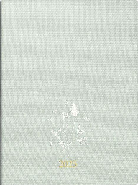rido/idé 7013603015 Taschenkalender Young Line Mini (2025) "Wild Flowers"| 2 Seiten = 1 Woche| A6| 160 Seiten| Leinen-Einband| mint, Buch
