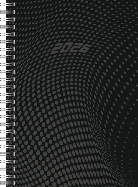 rido/idé 7021804906 | Buchkalender Mod. Timing 1 2026 | A5, Kunststoff, schwarz, Buch