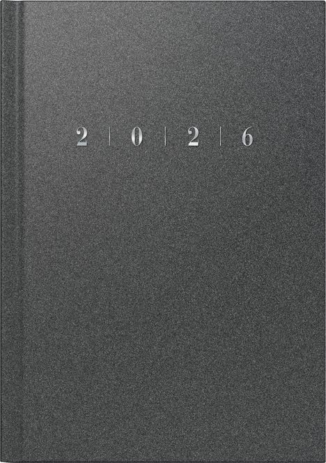 rido/idé 7023013806 | Buchkalender Mod. studioplan int. 2026 | 168×240 mm, Kunststoff, grau, Buch