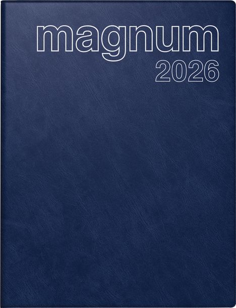 rido/idé 7027042386 | Buchkalender Mod. magnum 2026 | 183×240 mm, Kunststoff, dunkelblau, Buch