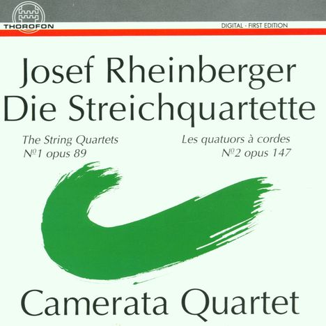 Josef Rheinberger (1839-1901): Streichquartette Nr.1 &amp; 2, CD