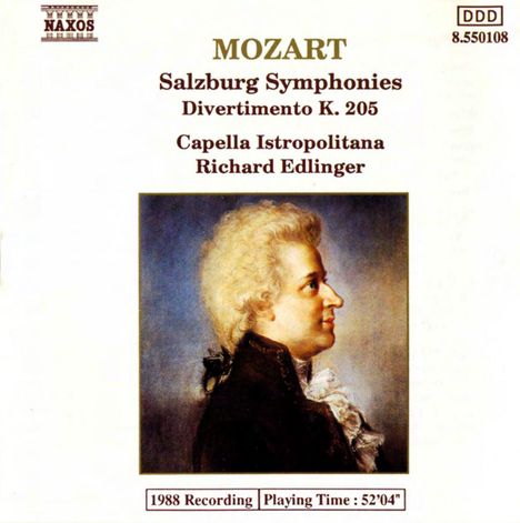 Wolfgang Amadeus Mozart (1756-1791): Divertimenti KV 136-138,205, CD