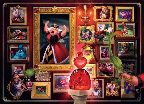 Ravensburger Puzzle 1000 Teile 12000038 - Disney Villainous Herzkönigin - Die beliebten Charaktere aus Alice im Wunderland als Puzzle für Erwachsene und Kinder ab 14 Jahren, Diverse