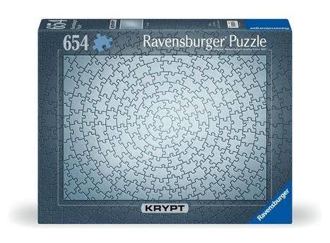 Ravensburger Puzzle 12000071- Krypt Puzzle Silber - Schweres Puzzle für Erwachsene und Kinder ab 14 Jahren, mit 654 Teilen, Diverse