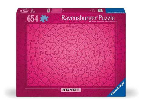 Ravensburger Krypt Puzzle Pink 12000104 - mit 654 Teilen, Schweres Puzzle für Erwachsene und Kinder ab 14 Jahren - Puzzeln ohne Bild, nur nach Form der Puzzleteile, Diverse