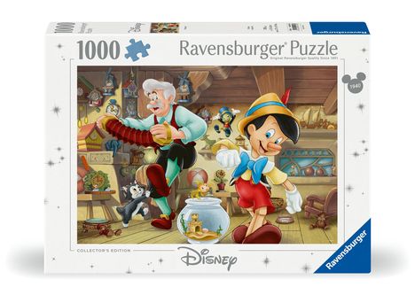 Ravensburger Puzzle 12000108 - Pinocchio - 1000 Teile Disney Puzzle für Erwachsene und Kinder ab 14 Jahren, Diverse