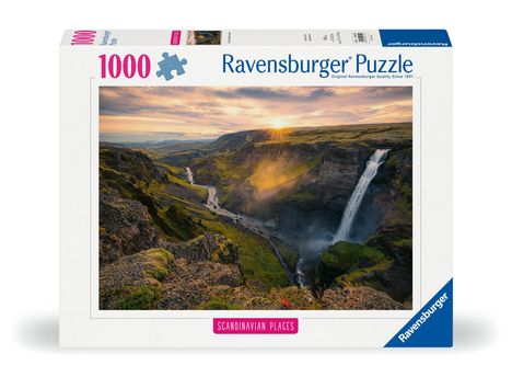 Ravensburger Puzzle Scandinavian Places 12000110 - Haifoss auf Island - 1000 Teile Puzzle für Erwachsene und Kinder ab 14 Jahren, Diverse