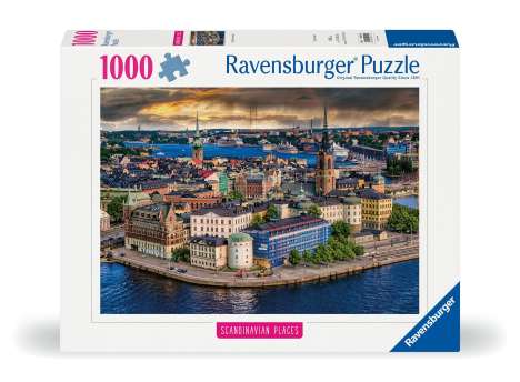 Ravensburger Puzzle Scandinavian Places 12000114 - Stockholm, Schweden - 1000 Teile Puzzle für Erwachsene und Kinder ab 14 Jahren, Diverse