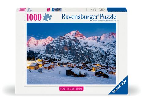 Ravensburger Puzzle 12000254 - Berner Oberland, Mürren - 1000 Teile Puzzle, Beautiful Mountains Kollektion, für Erwachsene und Kinder ab 14 Jahren, Diverse