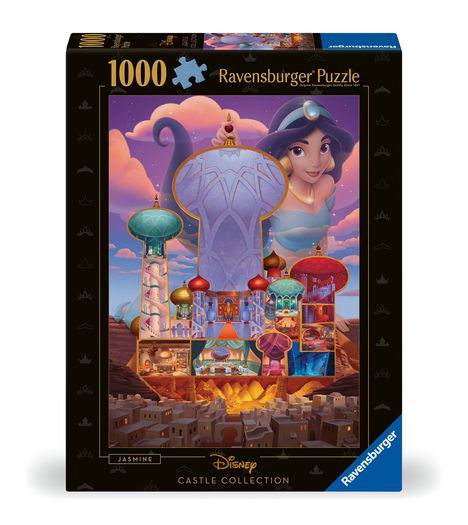 Ravensburger Puzzle 12000258 - Jasmin - 1000 Teile Disney Castle Collection Puzzle für Erwachsene und Kinder ab 14 Jahren, Diverse