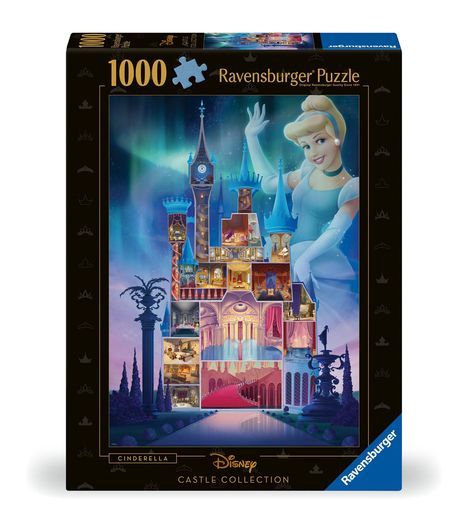 Ravensburger Puzzle 12000259 - Cinderella - 1000 Teile Disney Castle Collection Puzzle für Erwachsene und Kinder ab 14 Jahren, Diverse
