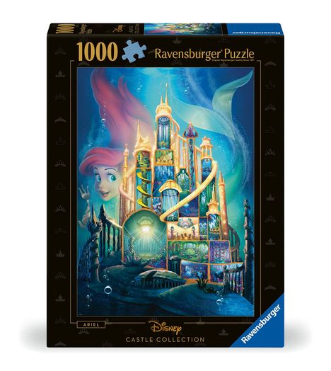 Ravensburger Puzzle 12000265 - Arielle - 1000 Teile Disney Castle Collection Puzzle für Erwachsene und Kinder ab 14 Jahren, Diverse
