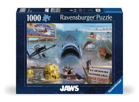 Ravensburger Puzzle 12000277 - Jaws - 1000 Teile Universal VAULT Puzzle für Erwachsene und Kinder ab 14 Jahren, Diverse