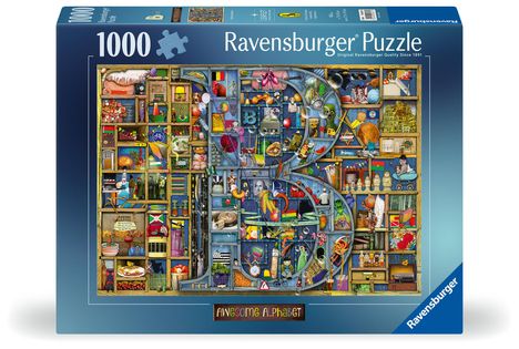 Ravensburger Puzzle 12000327 - Awesome Alphabet "B" - 1000 Teile Puzzle für Erwachsene und Kinder ab 14 Jahren, Puzzle mit Motiv von Collin Thompson, Diverse