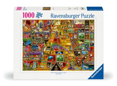 Ravensburger Puzzle 12000333 - Awsome Alphabet A - 1000 Teile Puzzle für Erwachsene und Kinder ab 14 Jahren, Motiv von Colin Thompson, Diverse