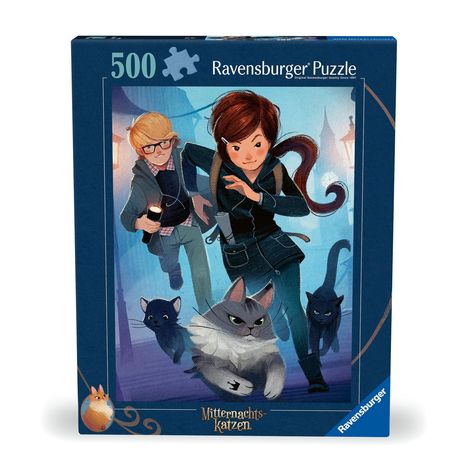 Ravensburger Puzzle 12000360 - Auf der Suche nach Königin Quinn - 500 Teile Mitternachtskatzen Puzzle für Erwachsene und Kinder ab 12 Jahren, Diverse