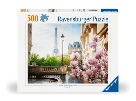 Ravensburger Puzzle 12000366 - Frühling in Paris - 500 Teile Puzzle für Erwachsene und Kinder ab 12 Jahren, Diverse