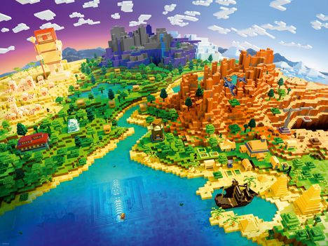 Ravensburger Puzzle 12000433 - World of Minecraft - 1500 Teile Minecraft Puzzle für Erwachsene und Kinder ab 14 Jahren, Diverse
