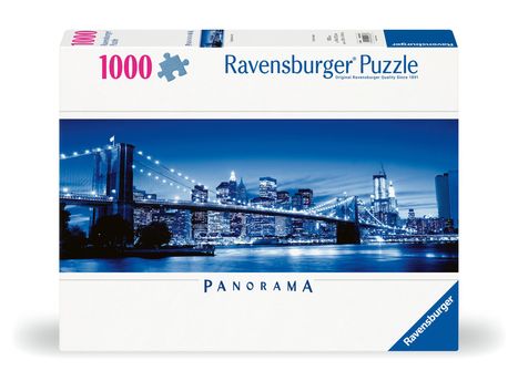 Ravensburger Puzzle 12000438 - Leuchtendes New York - 1000 Teile Puzzle für Erwachsene und Kinder ab 14 Jahren, Puzzle von New York im Panorama-Format, Diverse
