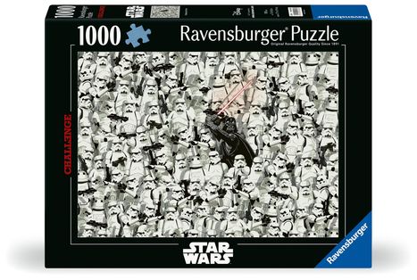 Ravensburger Puzzle 1000 Teile 12000458 - Challenge Star Wars - Darth Vader und seine Klonkrieger als herausforderndes Puzzle für Erwachsene und Kinder ab 14 Jahren, Diverse