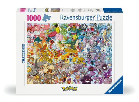 Ravensburger Puzzle 1000 Teile 12000460 Challenge Pokémon - Alle 150 Pokémon der 1. Generation als herausforderndes Puzzle für Erwachsene und Kinder ab 14 Jahren, Diverse
