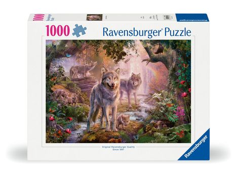 Ravensburger Puzzle 12000465 - Wolffamilie im Sommer - 1000 Teile Puzzle für Erwachsene und Kinder ab 14 Jahren, Puzzle mit Wölfen, Diverse