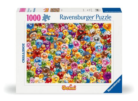 Ravensburger Puzzle 12000493 - Ganz viel Gelini - 1000 Teile Puzzle für Erwachsene und Kinder ab 14 Jahren, Kunterbuntes Gelini Puzzle, Diverse