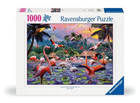 Ravensburger Puzzle - 12000574 Pinke Flamingos - 1000 Teile, Diverse