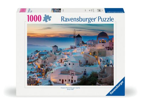 Ravensburger Puzzle 12000663 - Abend in Santorini, Griechenland - 1000 Teile Puzzle für Erwachsene und Kinder ab 14 Jahren, Diverse
