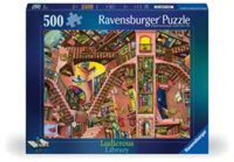 Erwachsenenpuzzle 500 Teile - Ludicrous Library, Spiele