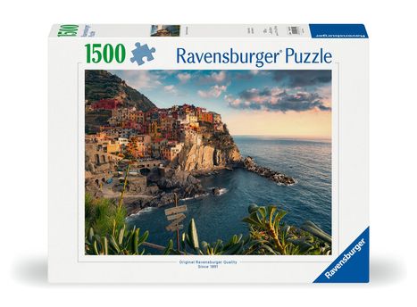 Ravensburger Puzzle 12000705 - Blick auf Cinque Terre - 1500 Teile Puzzle für Erwachsene und Kinder ab 14 Jahren, Puzzle mit Landschafts-Motiv, Diverse
