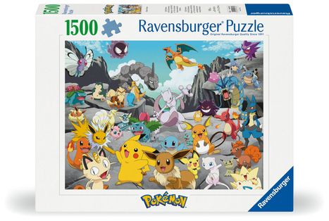 Ravensburger Puzzle 12000726 - Pokémon Classics - 1500 Teile Puzzle für Erwachsene und Kinder ab 14 Jahren, Pokémon Puzzle, Diverse