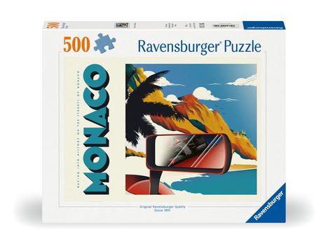 Ravensburger Puzzle 12000774 - Großer Preis von Monaco - 500 Teile Puzzle für Erwachsene ab 12 Jahren, Diverse