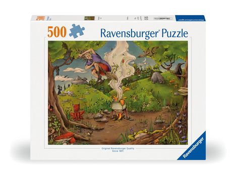 Ravensburger Puzzle 12000777 - Bei der Waldhexe - 500 Teile Puzzle für Erwachsene ab 12 Jahren, Diverse