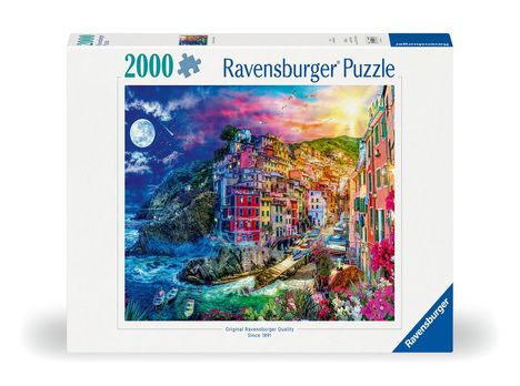 Ravensburger Puzzle 12000803 - Farbenfrohe Cinque Terre - 2000 Teile Puzzle für Erwachsene ab 14 Jahren, Diverse
