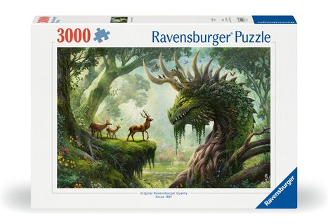 Ravensburger Puzzle 12000808 - Der Walddrache erwacht - 3000 Teile Puzzle für Erwachsene ab 14 Jahren, Diverse