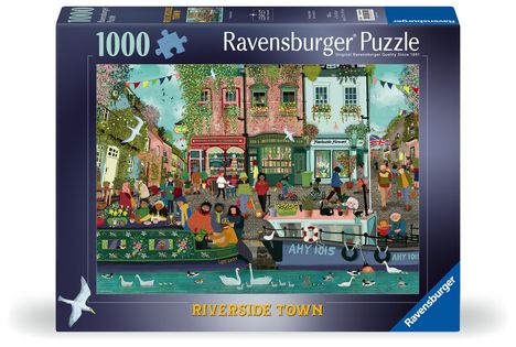 Ravensburger Puzzle 12000814 - Riverside Town - 1000 Teile Puzzle für Erwachsene und Kinder ab 14 Jahren, Diverse