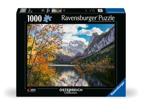 Ravensburger Puzzle 12000834 - Vorderer Gosausee - 1000 Teile Puzzle für Erwachsene ab 14 Jahren, Diverse