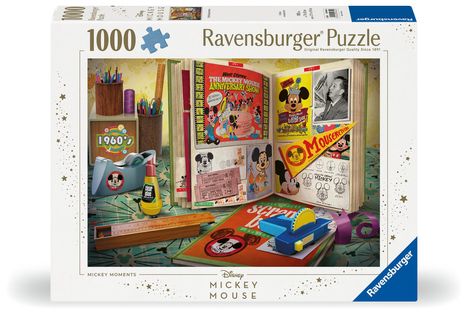Ravensburger Puzzle 12000842 - 1960 Mickey Moments - 1000 Teile Disney Puzzle für Erwachsene und Kinder ab 14 Jahren, Diverse