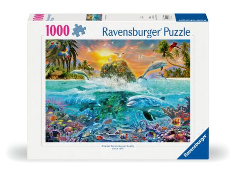 Ravensburger Puzzle 12000887 - Die Unterwasserinsel - 1000 Teile Puzzle für Erwachsene und Kinder ab 14 Jahren, Diverse