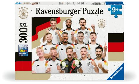 Ravensburger Kinderpuzzle 12001032 - Nationalmannschaft DFB 2024 - 300 Teile XXL DFB Puzzle für Kinder ab 9 Jahren, Diverse