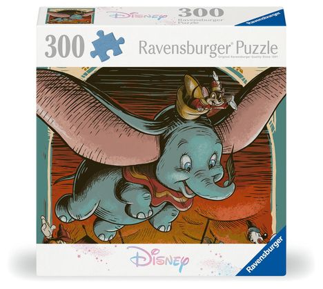 Ravensburger Puzzle 12001042 - Dumbo - 300 Teile Disney Puzzle für Erwachsene und Kinder ab 8 Jahren, Diverse