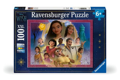 Ravensburger Kinderpuzzle 12001048 - Das Reich der Wünsche - 100 Teile XXL Disney Wish Puzzle für Kinder ab 6 Jahren, Diverse