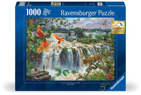 Ravensburger Puzzle 12001090 - Fantastischer Wasserfall von Iguazú - 1000 Teile Puzzle für Erwachsene ab 14 Jahren, Diverse