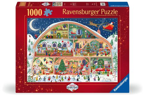 Ravensburger Werkstatt des Weihnachtsmanns 1000 Teile Puzzle, Diverse