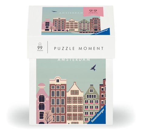 Ravensburger Puzzle 12001377 - Amsterdam - 99 Teile Puzzle Moment für Erwachsene und Kinder ab 14 Jahren, Diverse